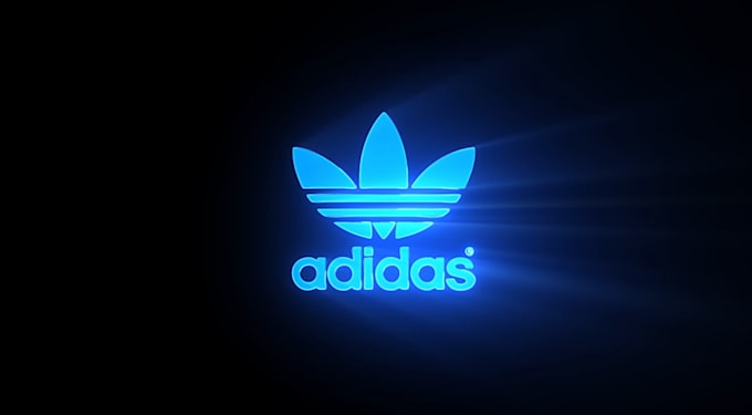 create glitch neon rays logo intro