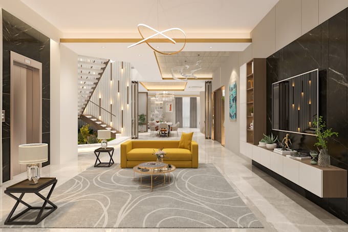 Design and render realistic 3d interior, exterior, floor plan by Akash ...