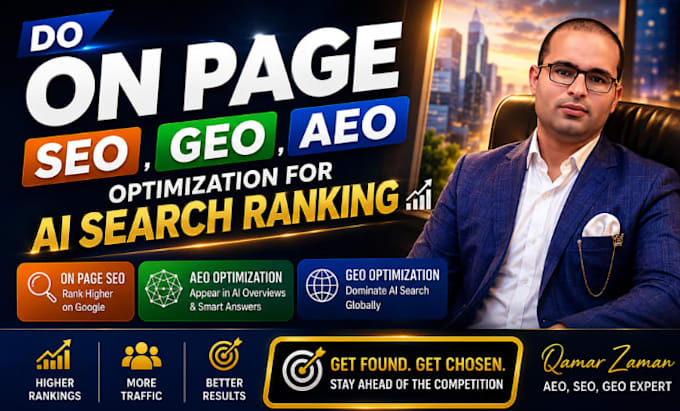 do on page SEO GEO and aeo optimization for ai search ranking
