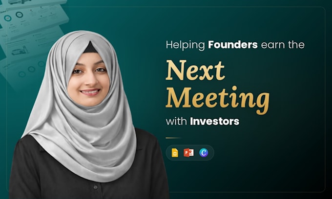 create investor pitch deck, design powerpoint presentation