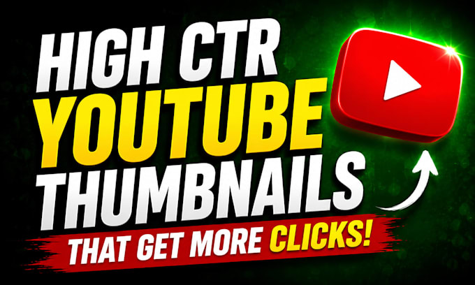 design high CTR youtube thumbnails for podcast, vlog, fitness