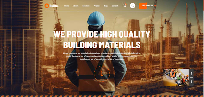 design construction website, handyman website, construction website on wordpress