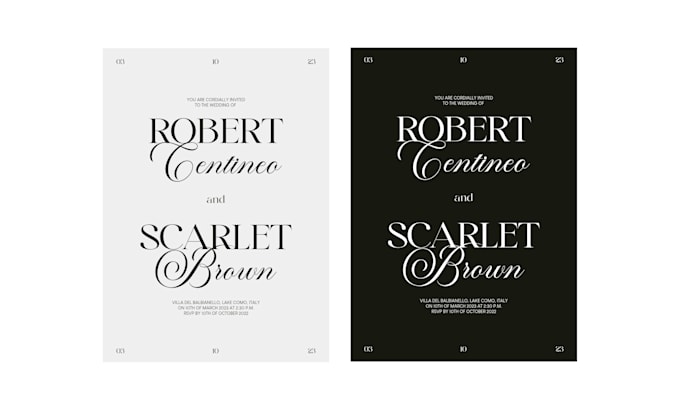 design your elegant minimal wedding invitation