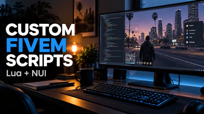 create custom fivem scripts and nui ui for your qbcore qbox or esx server