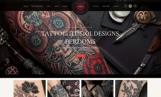 design tattoo shopify store beard oil store hair stylist tattoo studio website