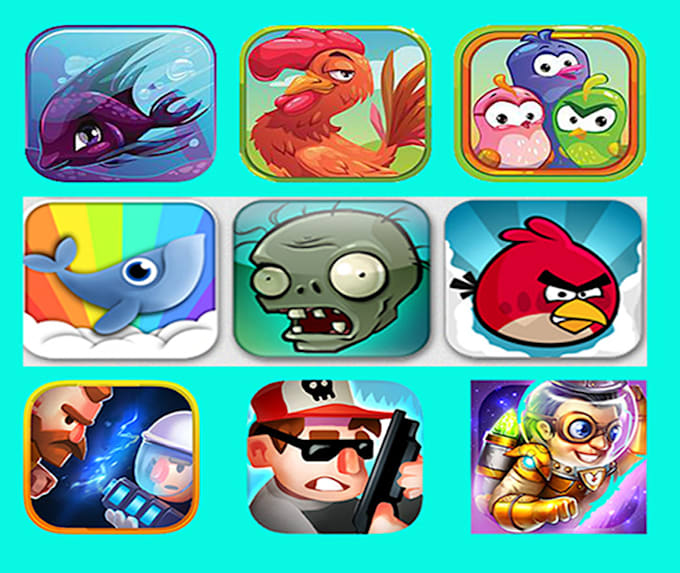 create main game icon and inside items icons for your game