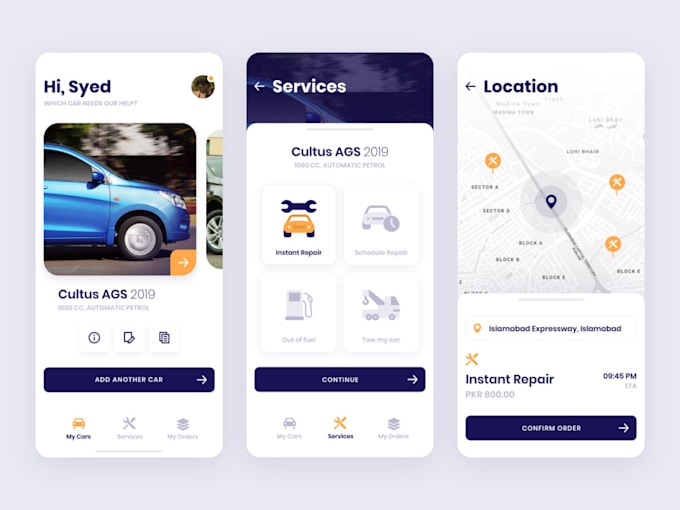 develop mechanic app, car wash app booking app auction app