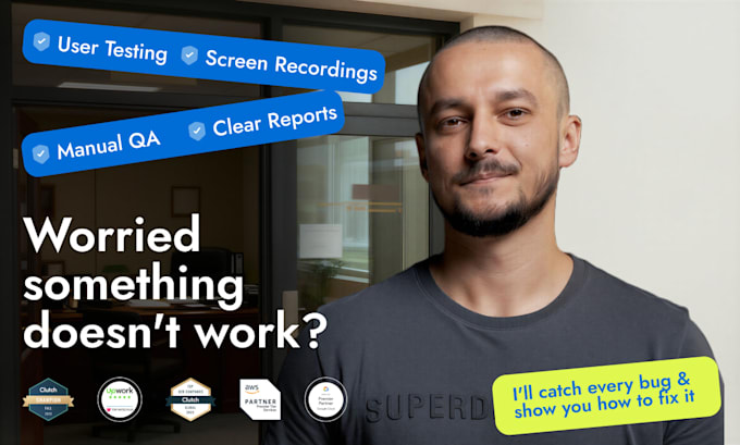 find and report bugs in your website, manual QA test