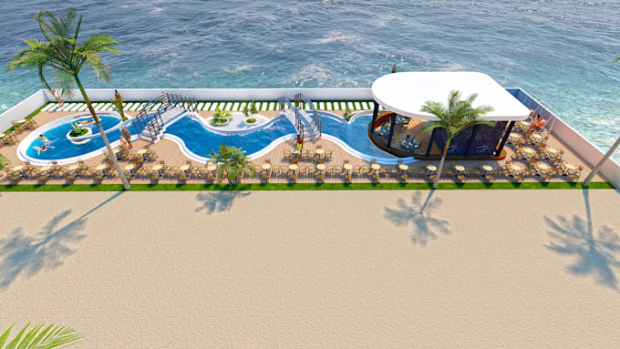 do landscape design, pools, yards, relaxation court