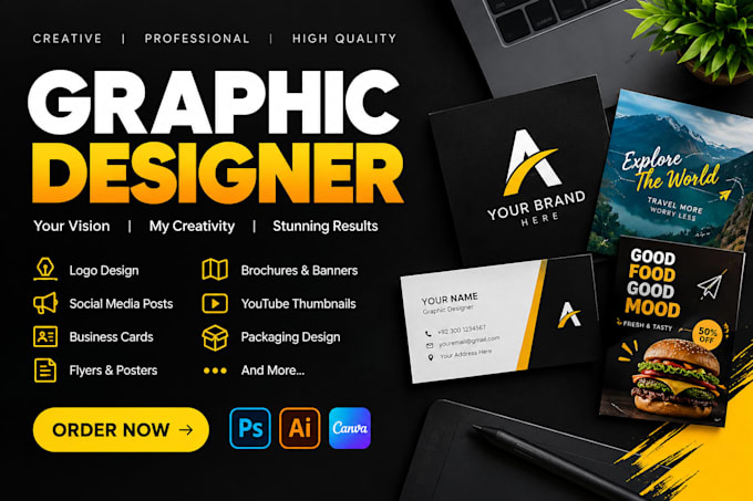 do graphic designing of any type