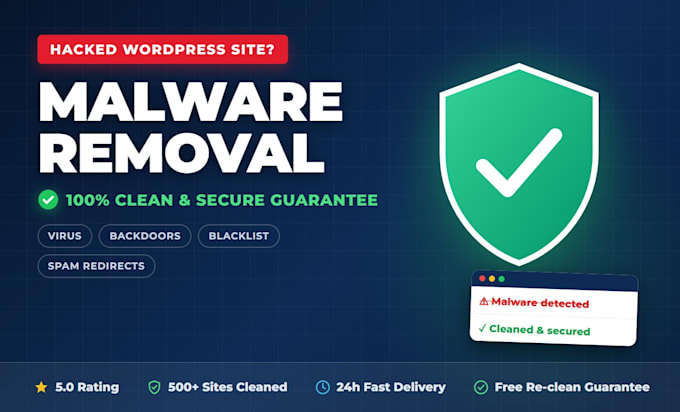 clean hacked wordpress site and remove malware virus blacklist