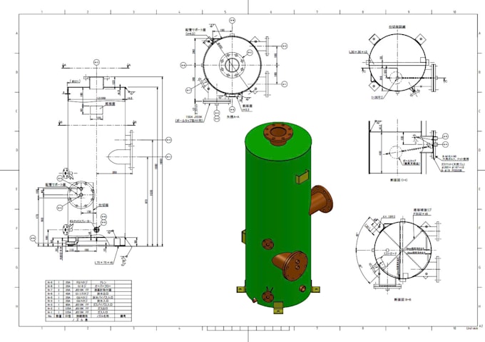 Create 3d models and drawings of process tank, water tank, pipe by Robo ...