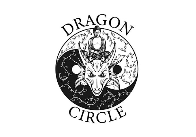 design dragon circle community logo