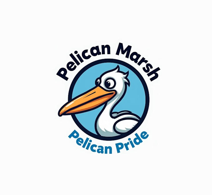 design cartoon pelican bird logo