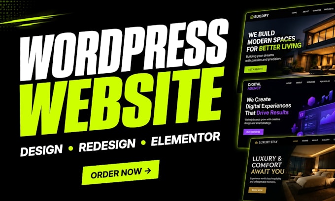 design wordpress website, business website or wordpress redesign