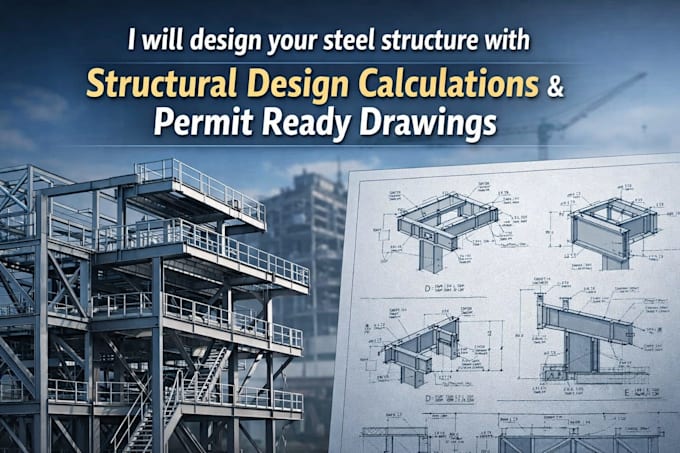 Do steel structure design with structural analysis, calculations and ...