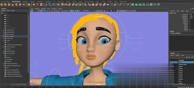 Fix weight paint, ue5control rig, rig animaze3d, face expression ...