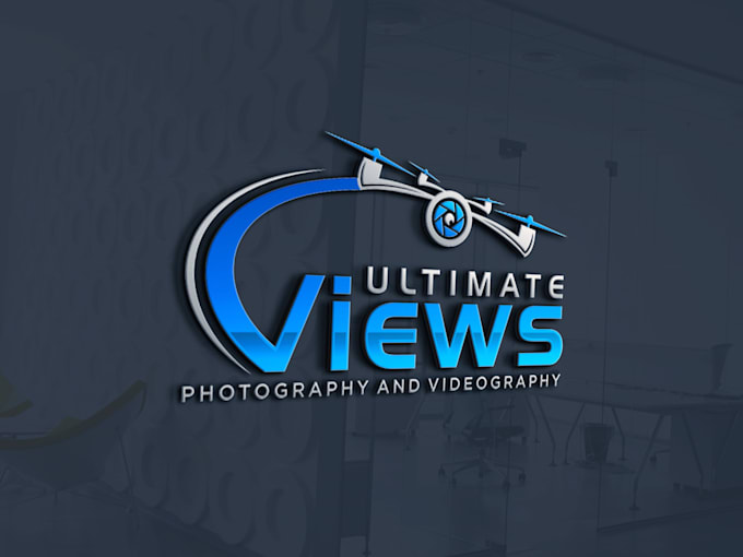 design creative modern drone photography vintage and 3d logo