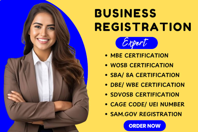 Help you with mbe certification wbe sba wosb dbe 8a sam gov uei
