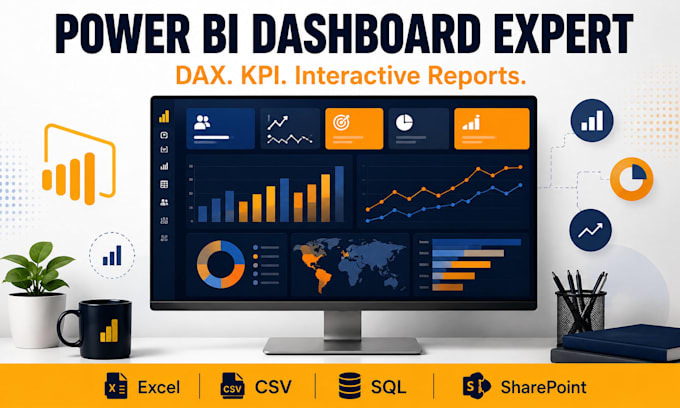 create interactive power bi dashboards and reports
