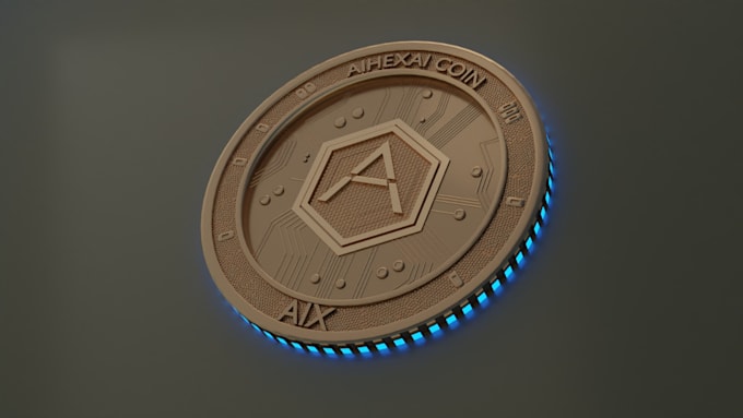 make 3d crypto coin and telegram emoji for cryptocurrency