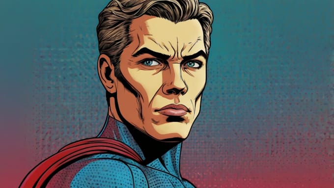 draw comic superhero pop art portraits