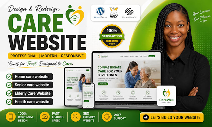 home care website, elderly care, healthcare, senior care website, medical ngo