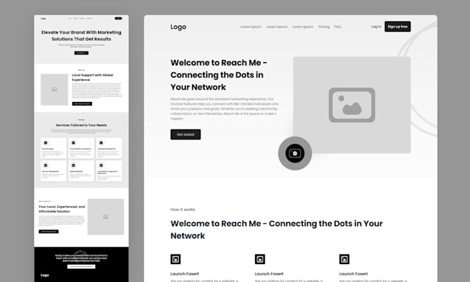 create a wireframes design, prototype for your website or app and mockup