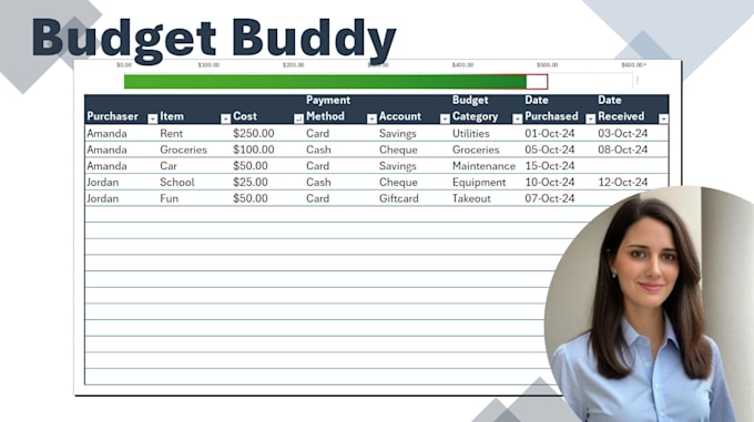 make a budget tracker for your grandma