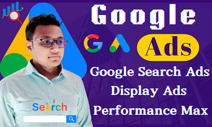 setup PPC google search ads display ads, performance max ads