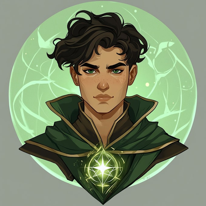 make an unique dnd character logo and friendship portrait