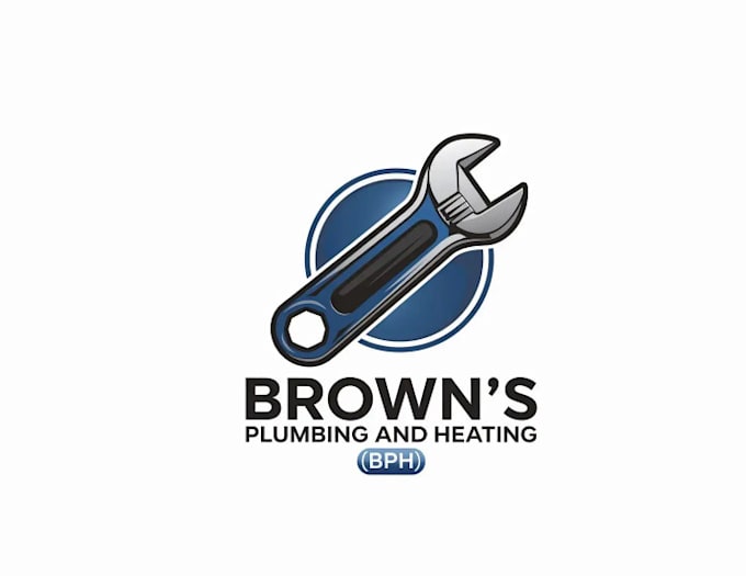 design aesthetics stylish plumbing and heating logo