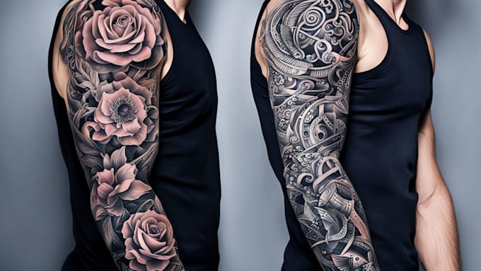 create custom tattoo design, tattoo sleeve