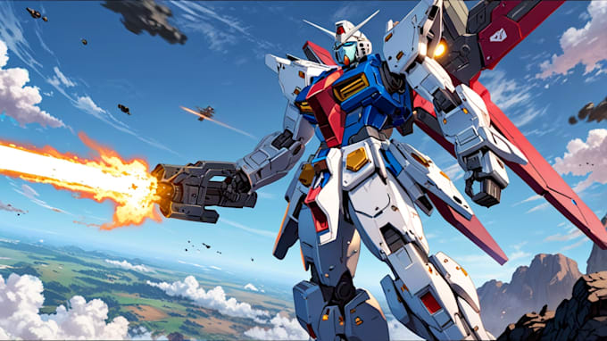 draw gundam, transformer, robot, armor, and mecha, concept