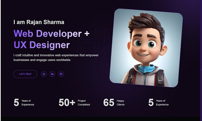 create a personal portfolio website, business website