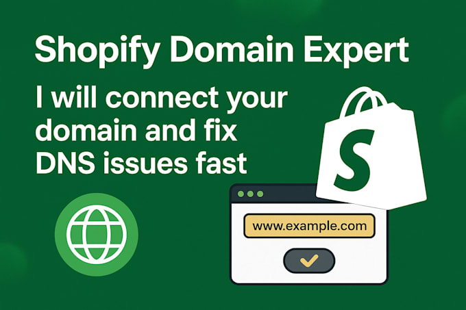 expertly connect or transfer your domain to shopify, wix store and fix dns issue