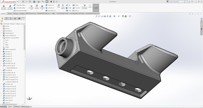 design 2d and 3d product in solid work and autocad