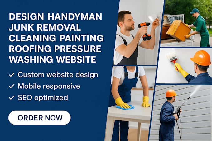 design handyman website junk removal website cleaning website roofing pressure w