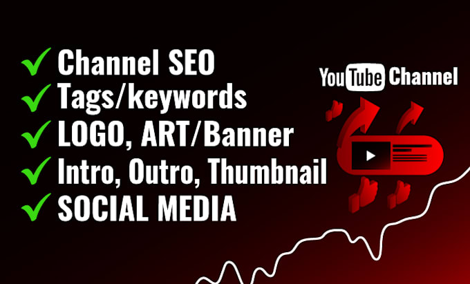 help complete SEO optimise youtube channel create and setup