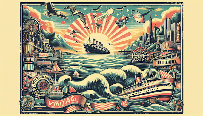 make vintage retro tshirt design for you