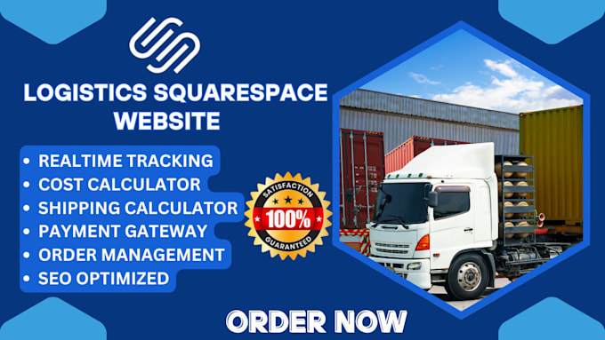 create a custom logistics trucking, cargo, squarespace reservation website