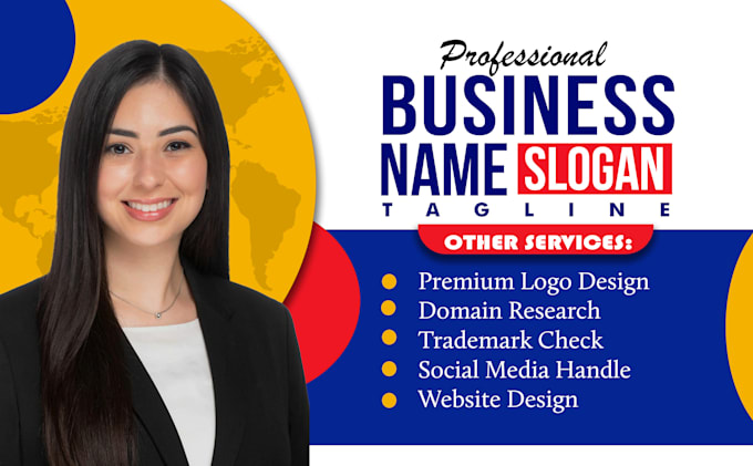 create iconic business name, logo design, slogan and web design for your brand