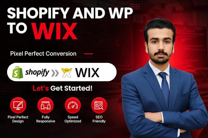 convert or migrate shopify to wix and wordpress to wix with pixel perfect