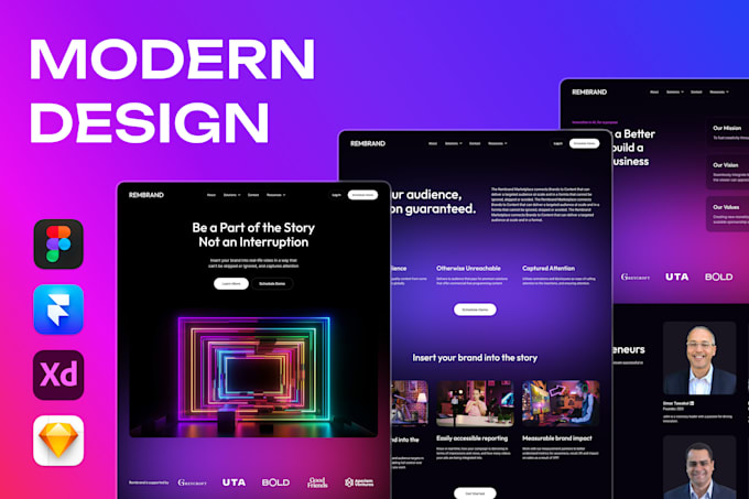 Design modern and sleek ui and ux for a website by Zhiendi | Fiverr