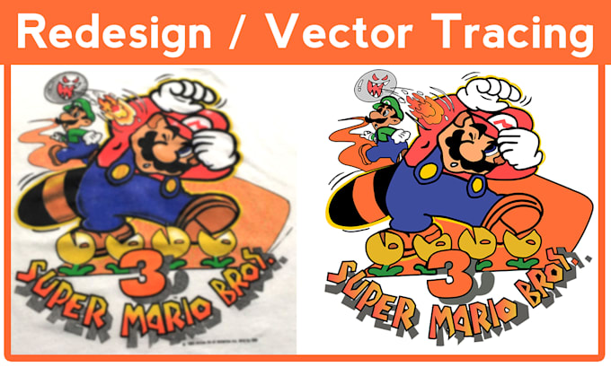 do raster to vector, redesign, tracing to make ai, eps, pdf