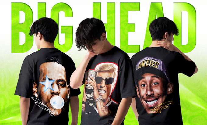design custom big head 90s vintage bootleg rap tee