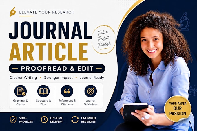 proofread and edit journal article or manuscript