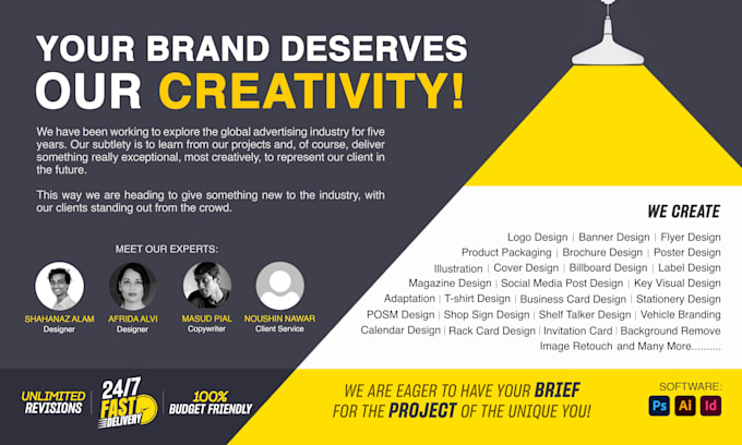 create graphic design solutions for all your branding needs