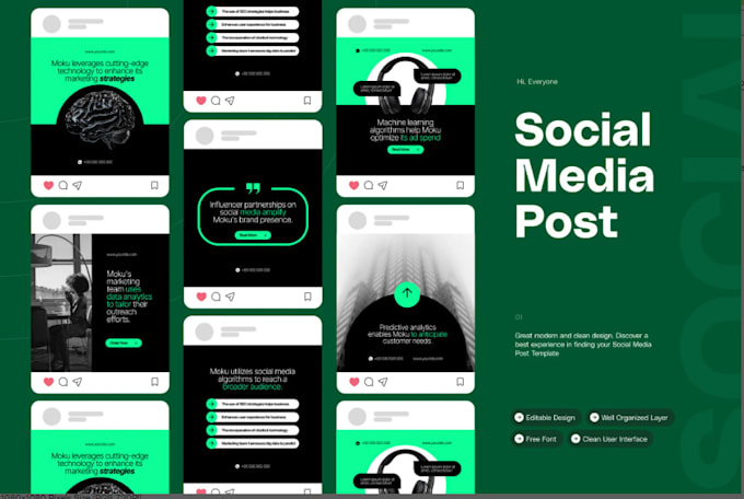 design professional and eye catching social media posts