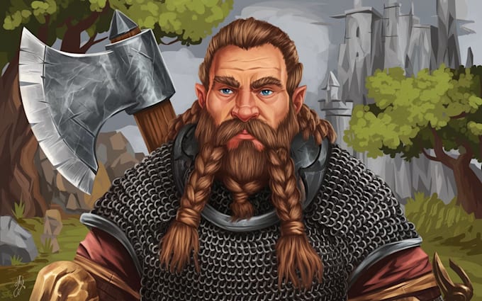 make a character art and d and d character for you